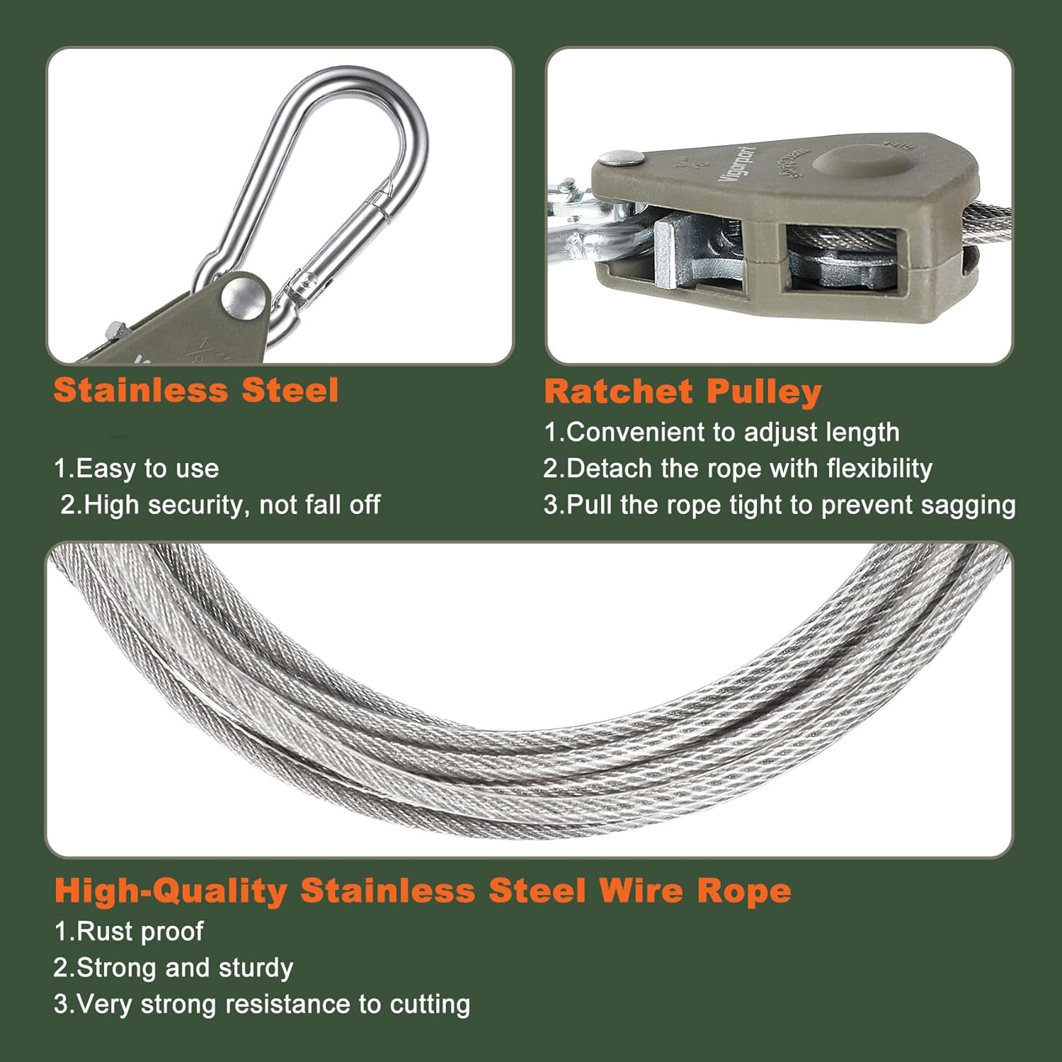 Outdoor Retractable Clothesline Portable Travel Clothes Line Wire Ropes with PVC
