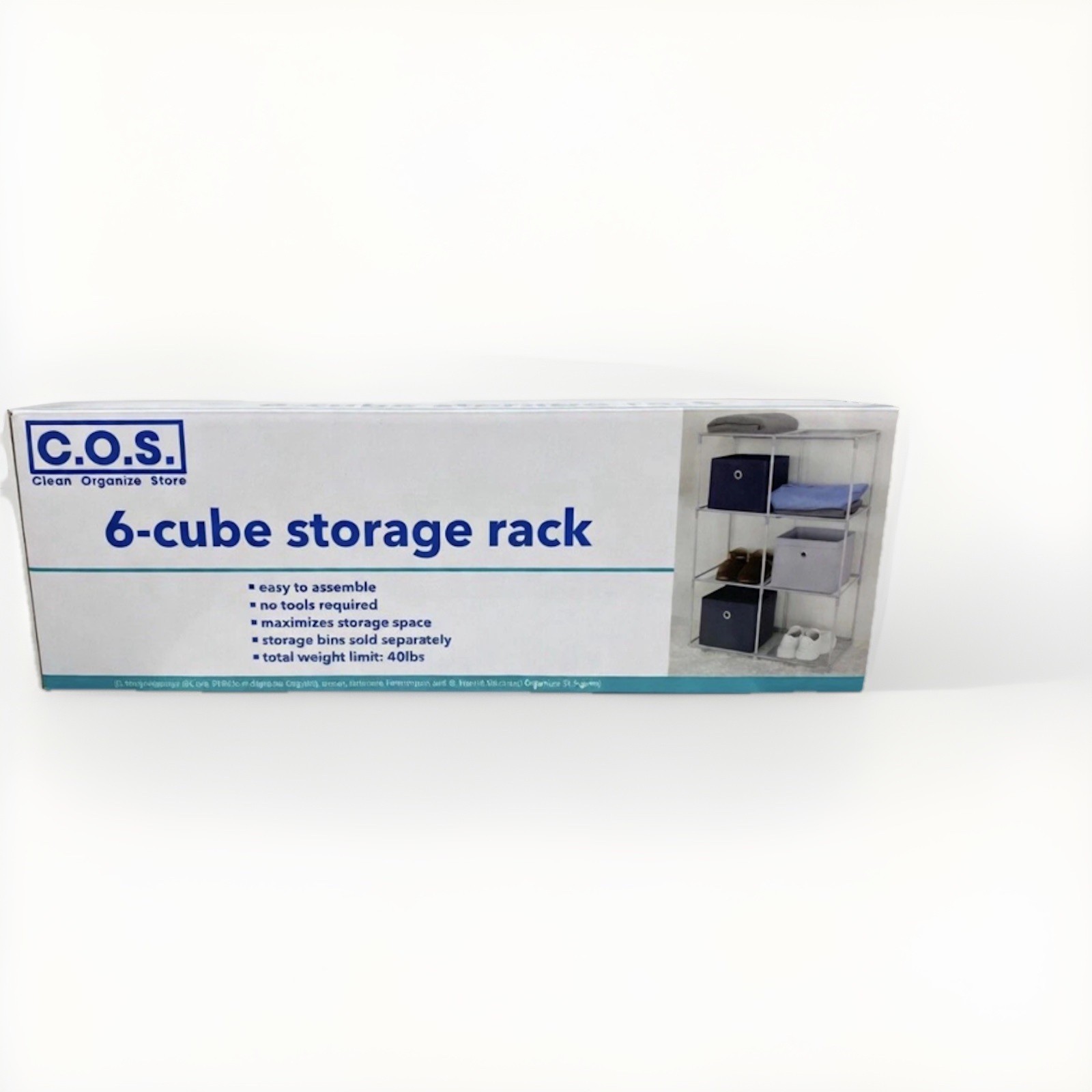 6-Cube Storage Rack Modular Organizer Unit Shelving – Gray – NEW – Easy Assembly