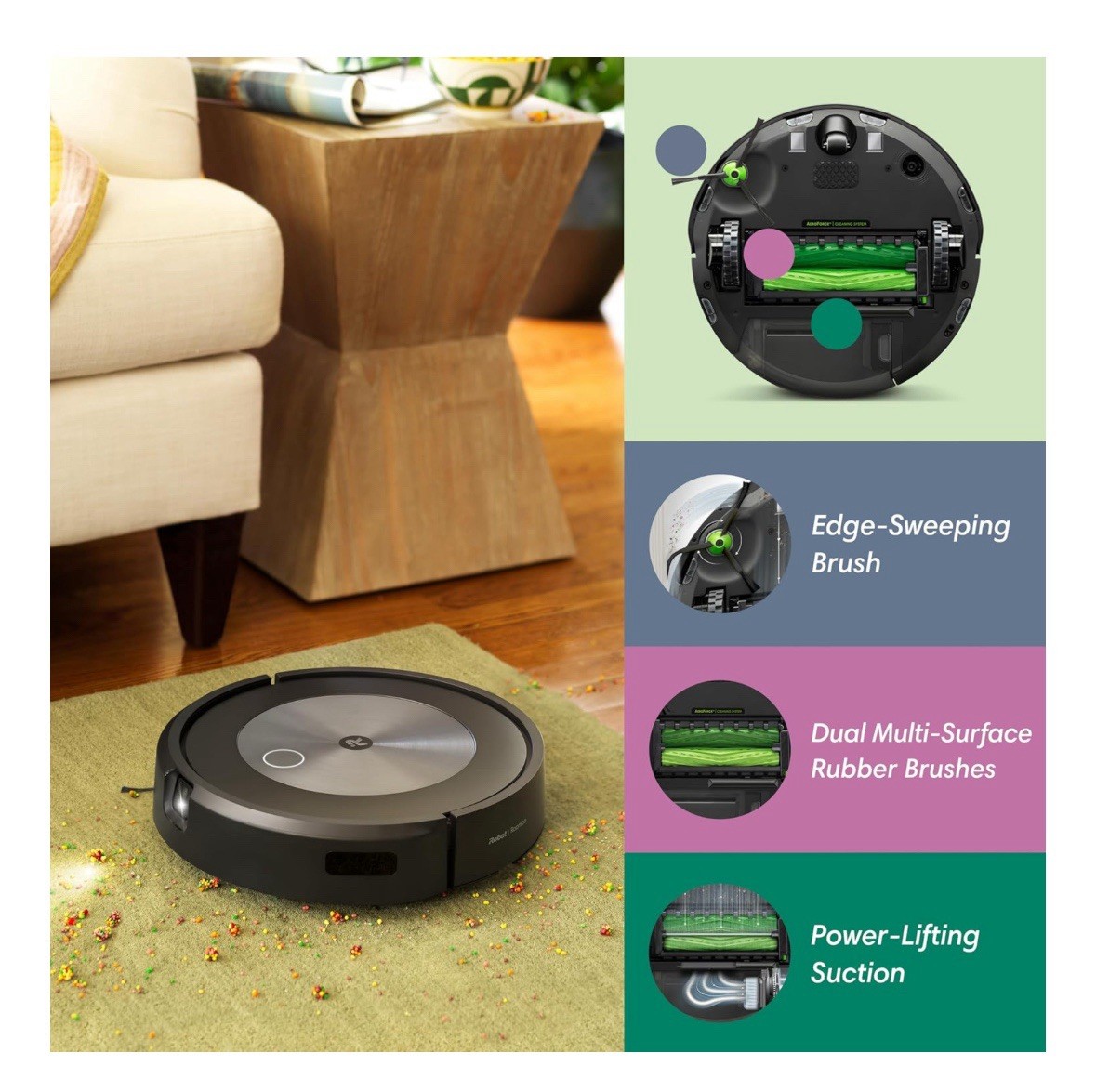 iRobot Roomba j7 (7550) Self-Emptying Robot Vacuum – Uses PrecisionVision
