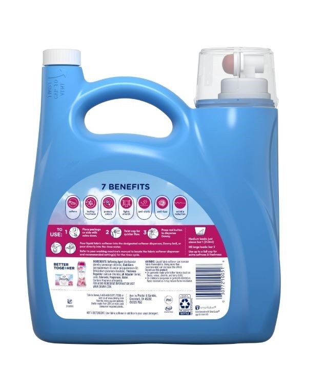 (2 Pack) Downy Liquid Fabric Softener April Fresh Scent 140 fl oz 190 Loads