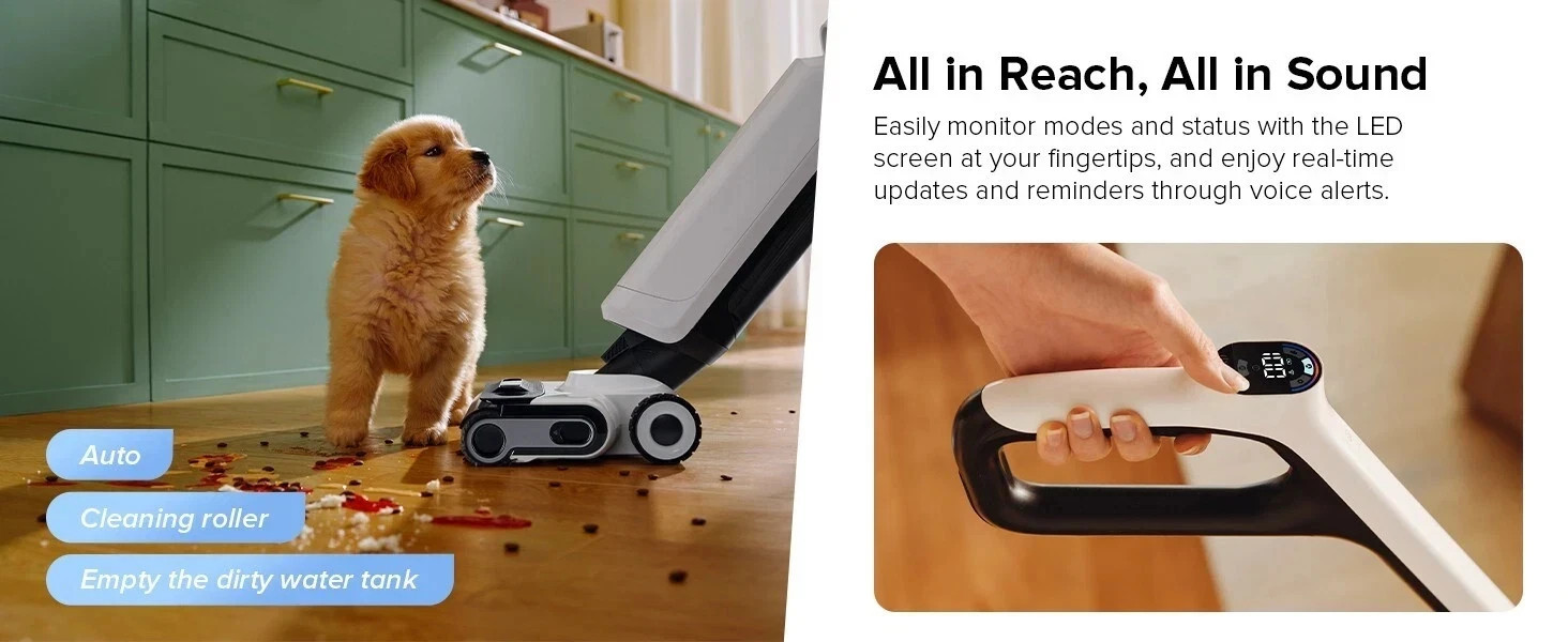roborock Flexi Pro Wet Dry Vacuum Cleaner, Cordless Mop with Hot open box