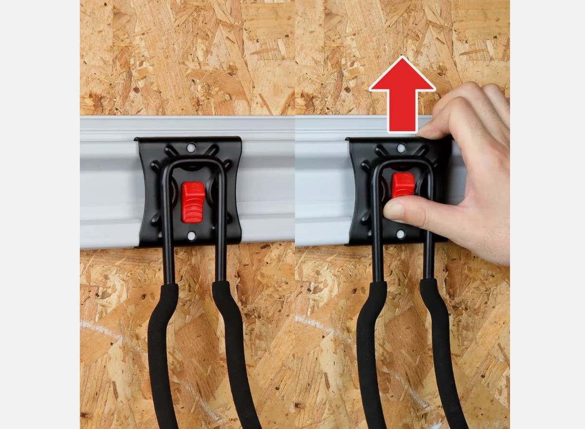 Hyper Tough Quick Release 6-inch U Hook for Snap Rail, Organizer, Wall Mount