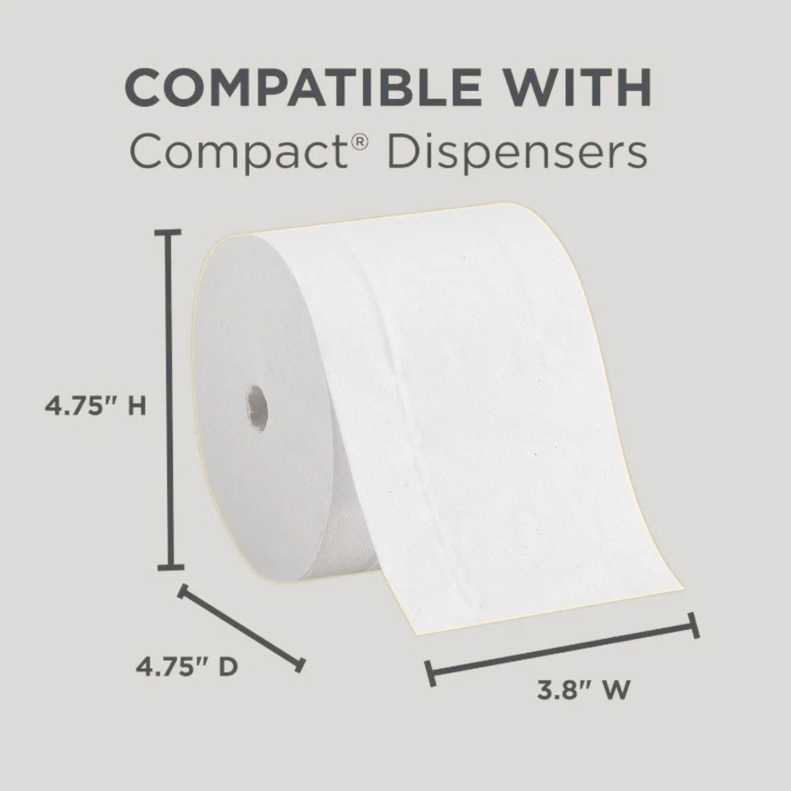Georgia Pacific Compact Coreless 2-Ply Recycled Toilet Paper 19375 6 Rolls