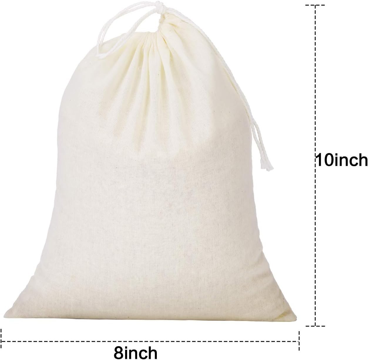 50 Pieces Muslin Bags Cotton Drawstring Bags Sachet Bag for Home Supplies 8 x…