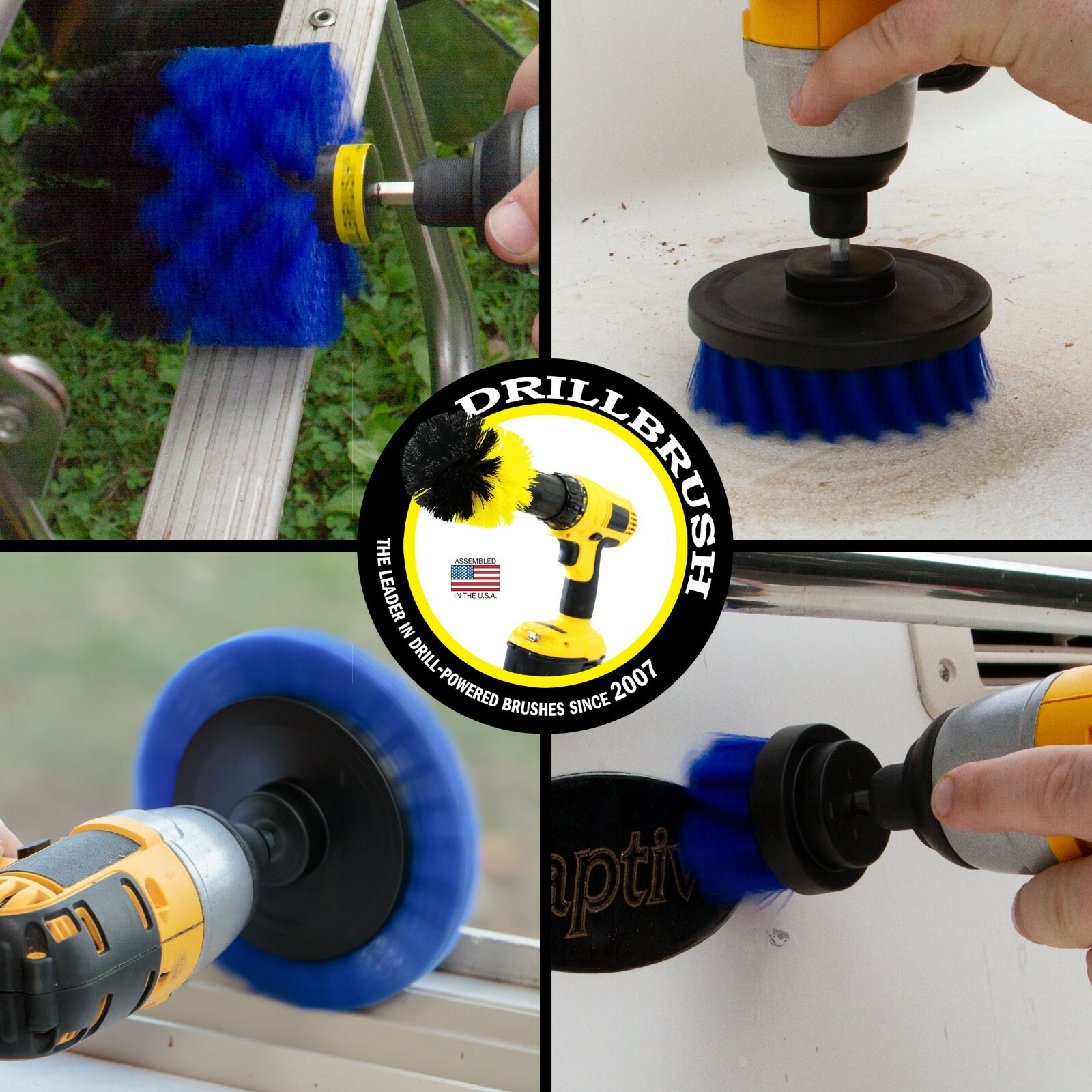 Boat Cleaning Drill Brush Attachment Set – Personal Watercraft Detailing