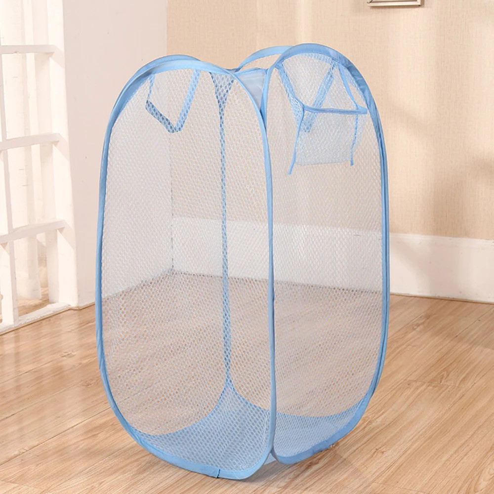 Mesh breathable laundry basket, foldable large miscellaneous laundry basket