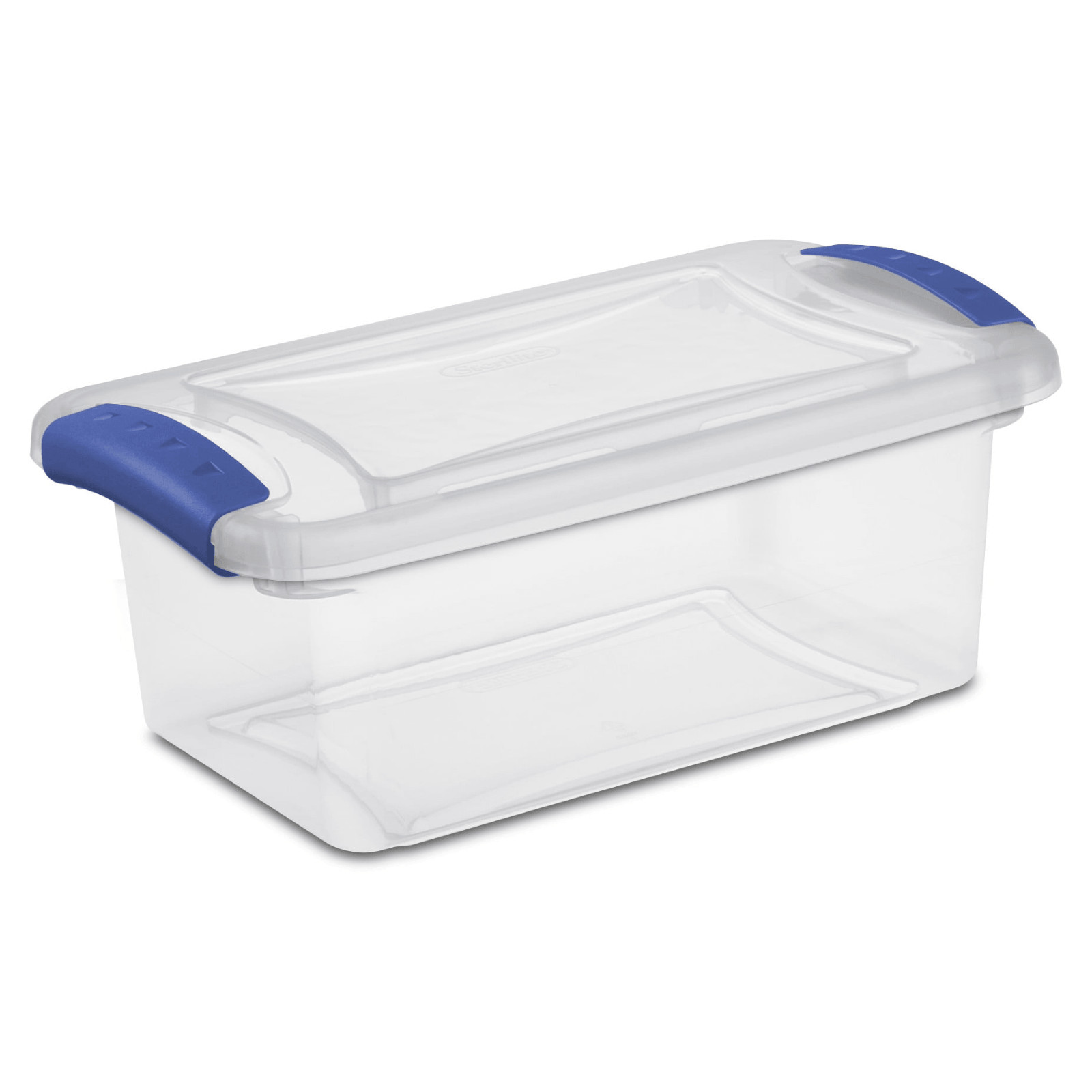 7 Quart Small Latching Storage Box Clear Plastic Bin with Lid 3 Pack Stackable