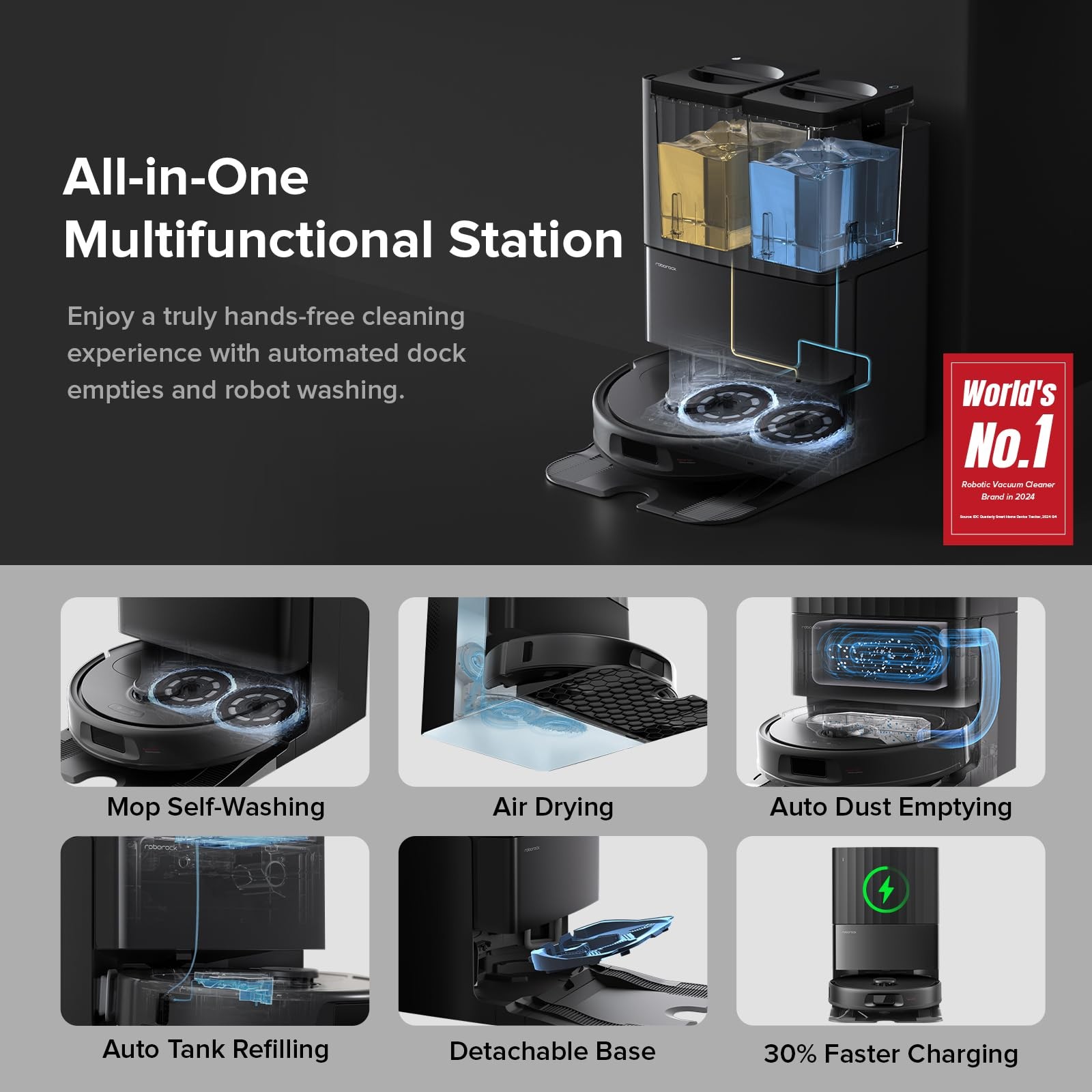 roborock Qrevo Series Robot Vacuum and Mop 8000Pa Suction Upgraded from Qrevo S