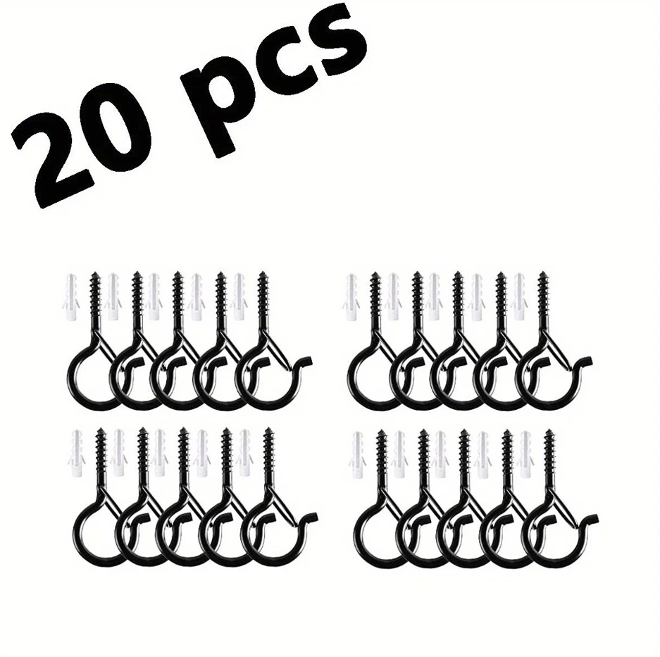 20 pcs Windproof Hanger Hook Safety Buckle Screw Hook for Lights & Plants – NEW