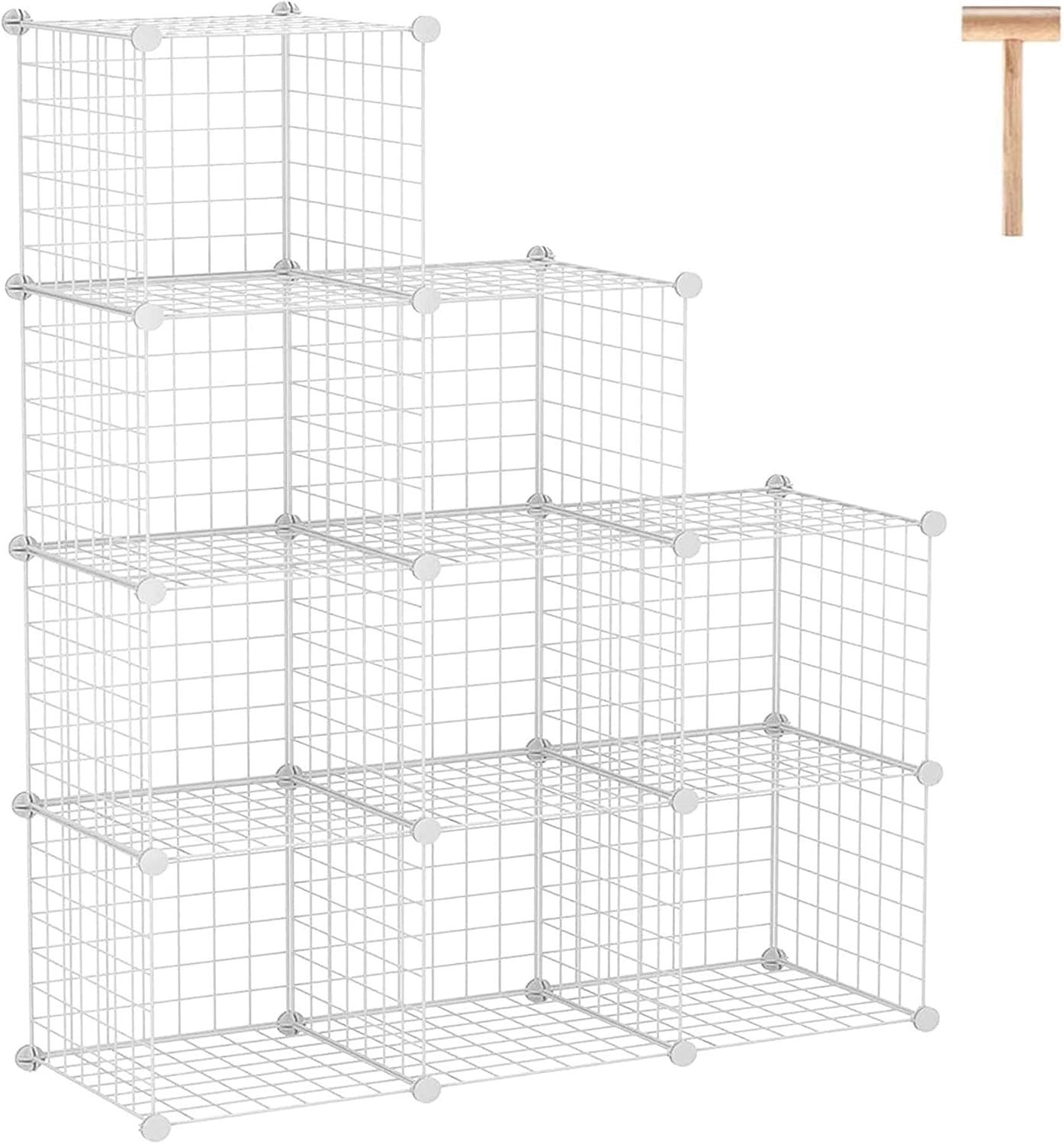 Wire Cube Storage, 9-Cube Organizer Metal, Wire C Grids Storage, Storage Bins…