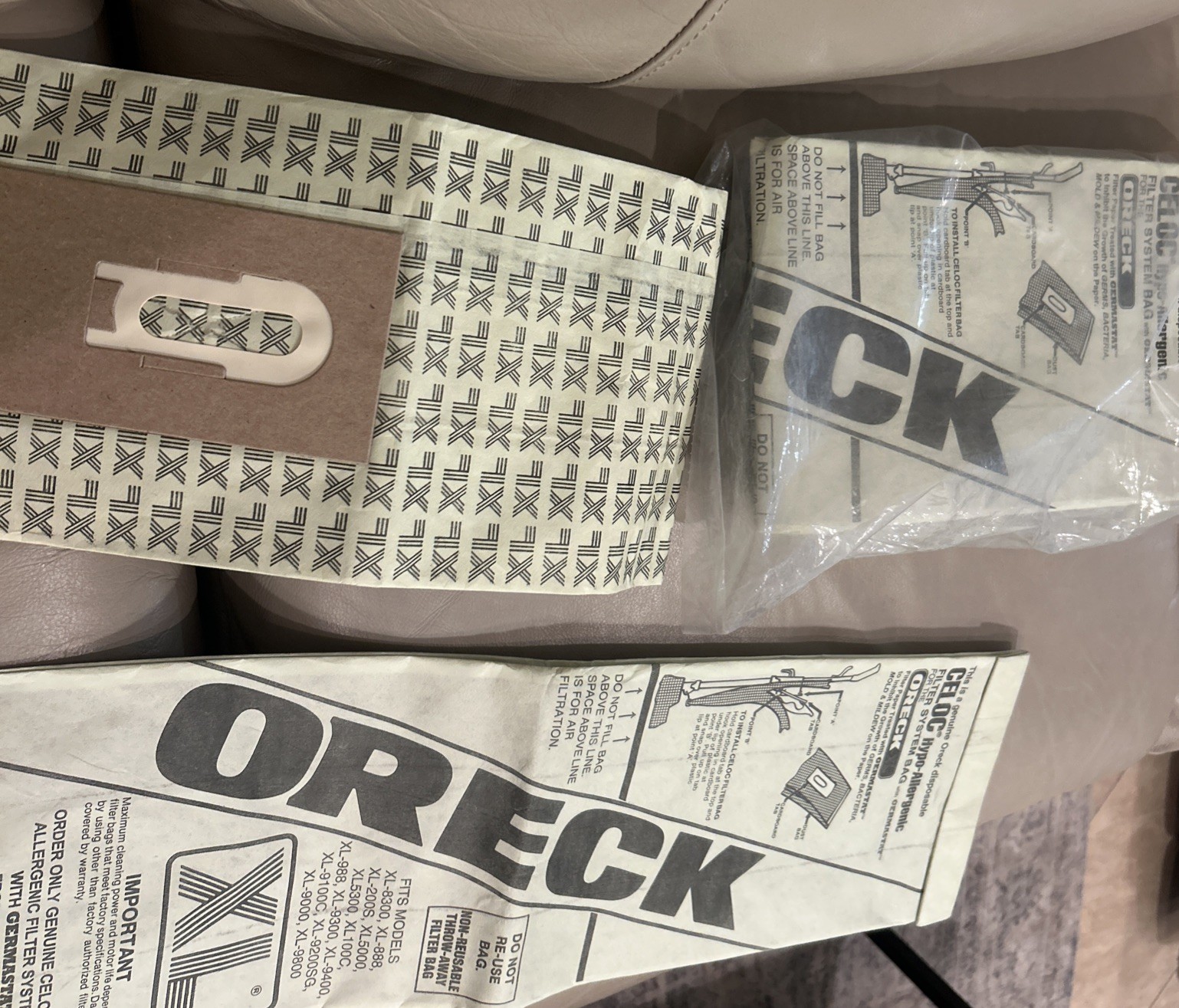 Pack of 11 Oreck XL Celoc Vacuum Cleaner Bags See Pictures For Which Models