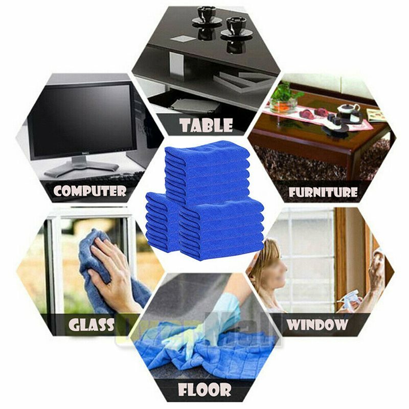 50 pcs Micro Fiber Soft Cloth Towels Set for Auto Car Detailing Cleaning Washing