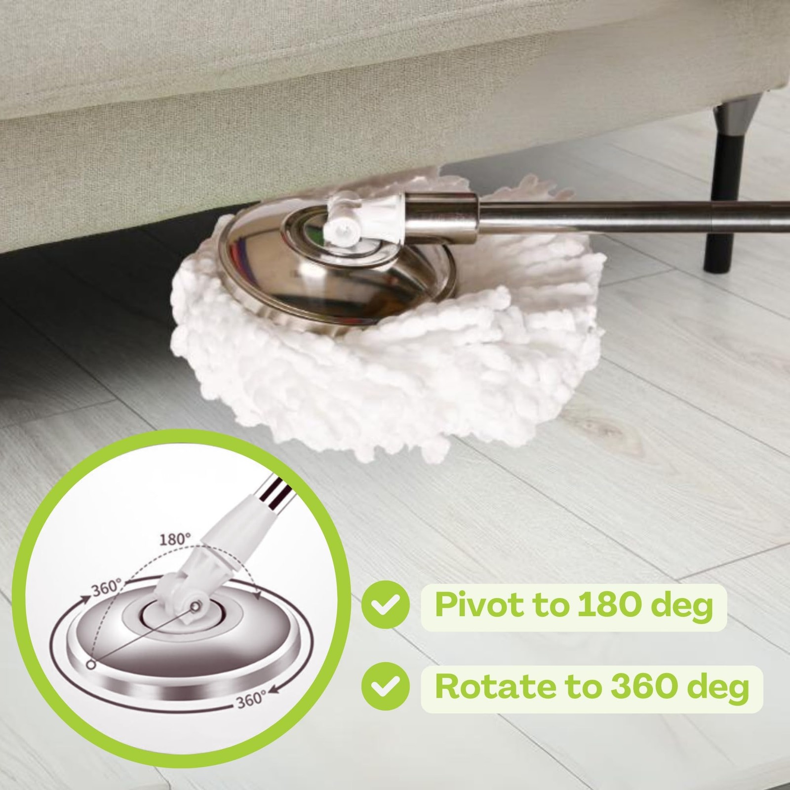 Stainless Steel Professional Mop Plate – Heavy Duty Spin Mop Replacement Base