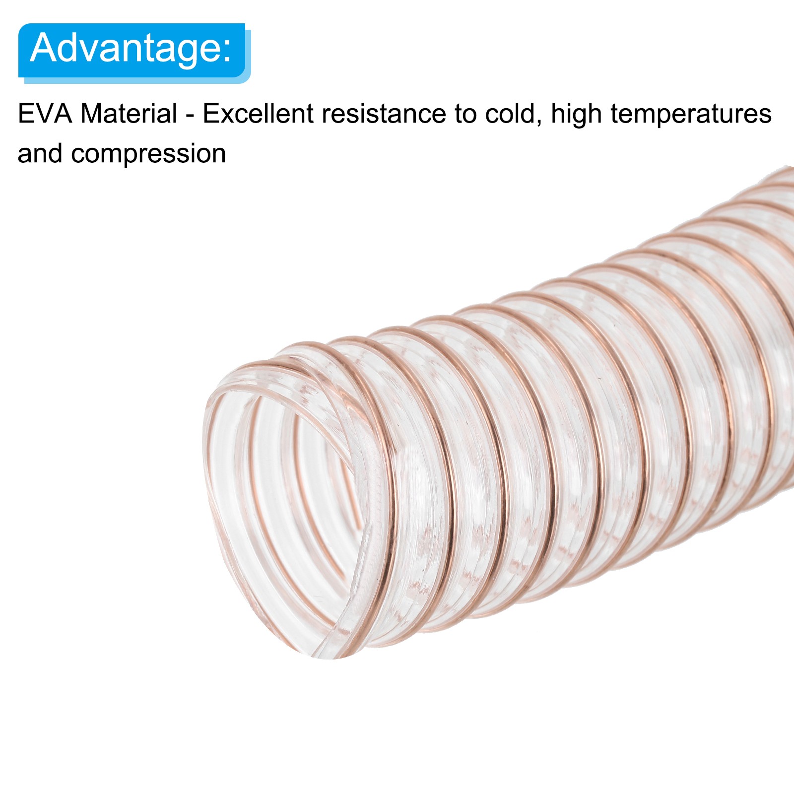 PU Flexible Vacuum Cleaner Hose, 40mm ID 1M Length Dust Collection Hose