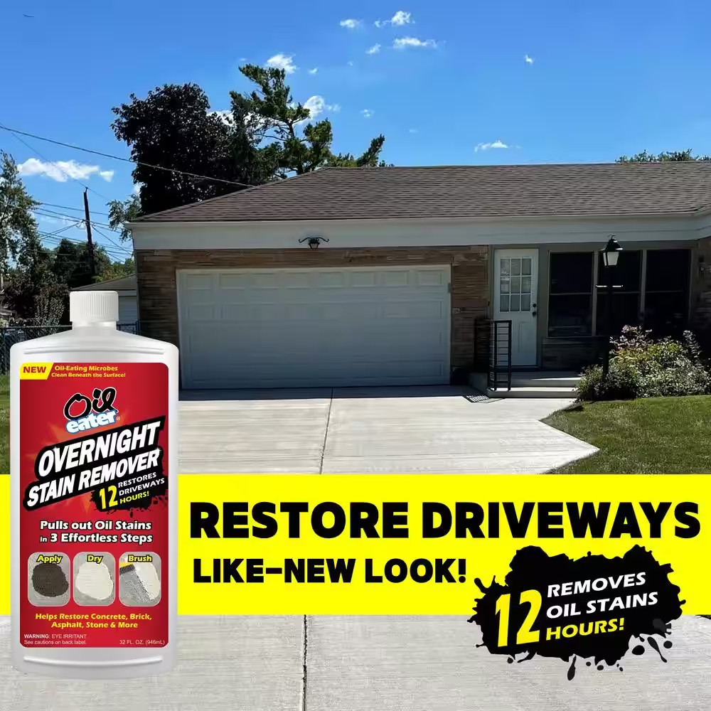 32 Oz Overnight Stain Remover for Cleaning Oil Stains on Concrete, Driveway, Pav