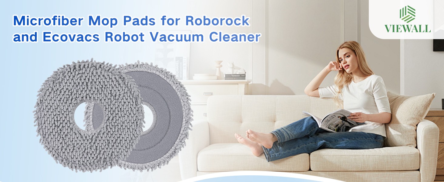 8 Pack Mop Cloths for Roborock Qrevo QV 35A/35S/S5V/Q Revo