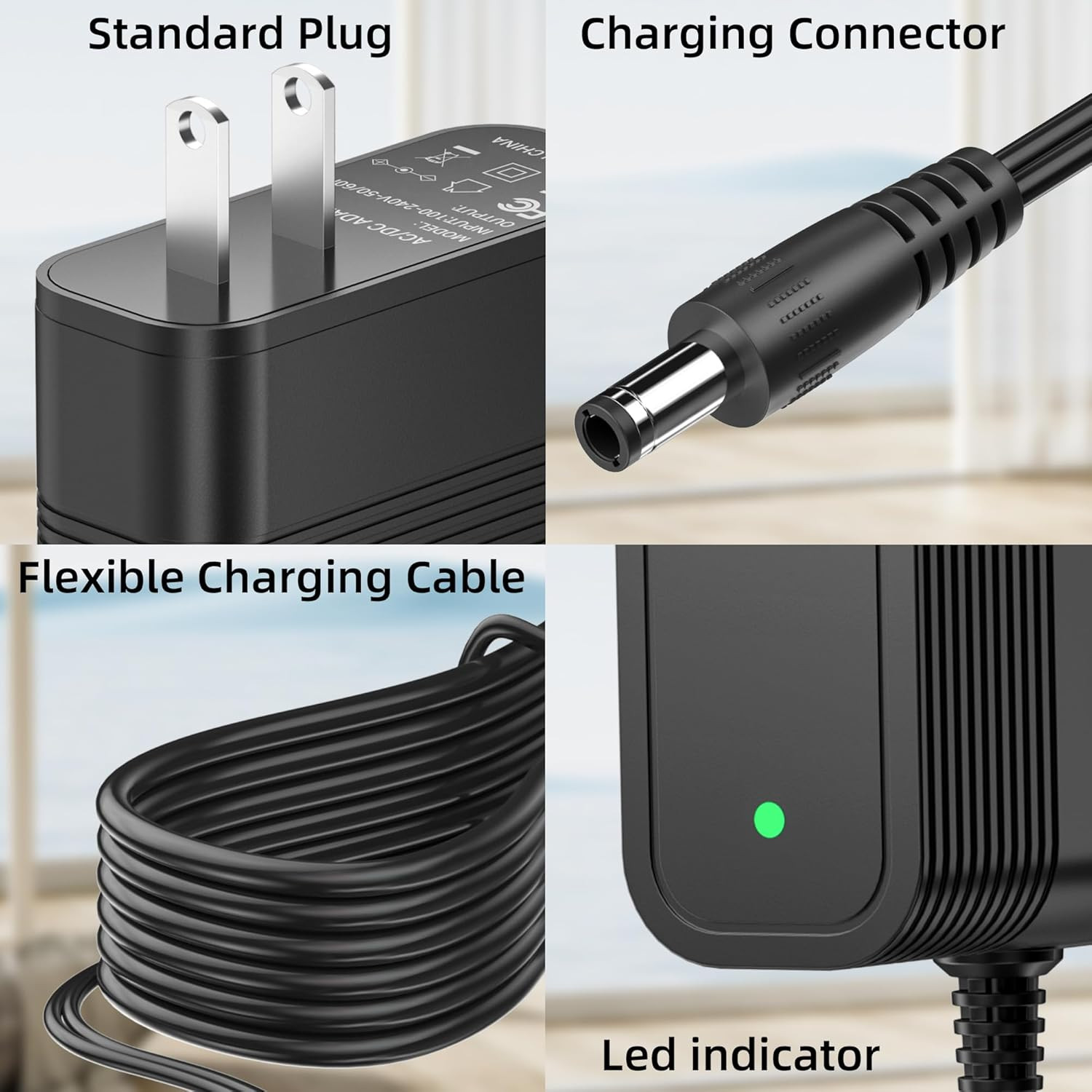 26V Charger for MOOSOO Cordless Vacuum Cleaner Power Cord Compatible with MOOSOO