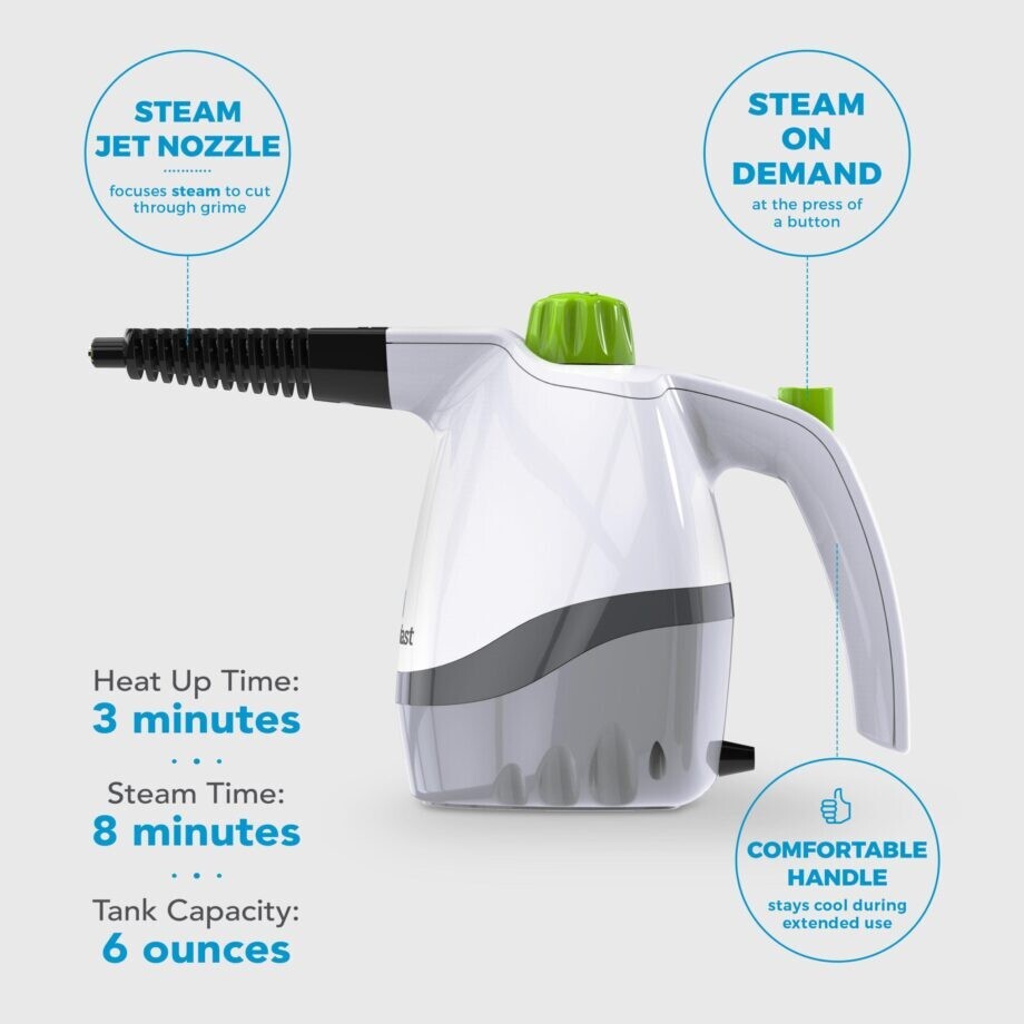 Steamfast SF-210 Handheld Portable Steam Cleaner, 8 Minutes of Continuous Steam