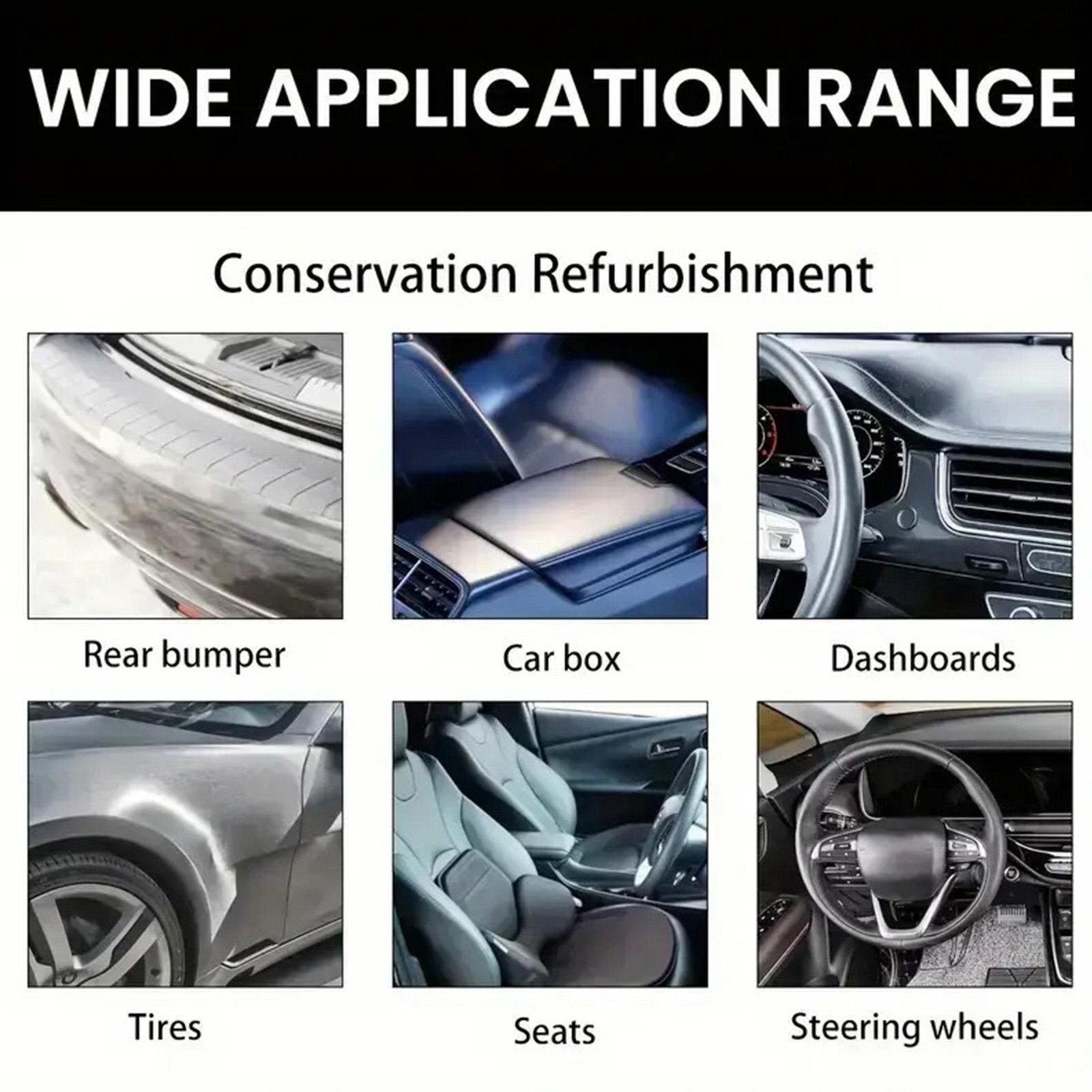 Car Interior Maintenance Wax Cleaning Kit Shine Cleaning Detailing Restorer 55ml