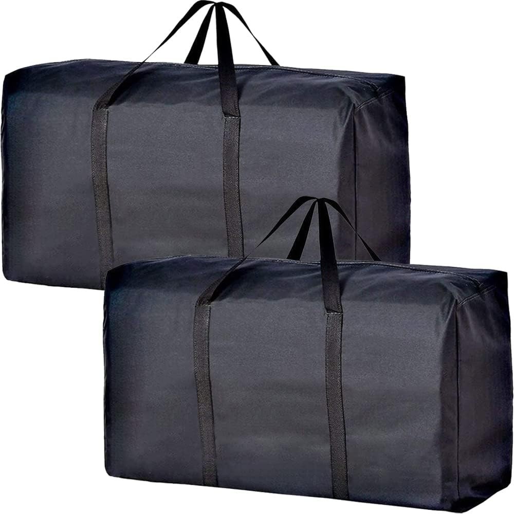 1 or 2 Extra Large Moving Bags with Strong Zippers Carrying Handles Storage Bags