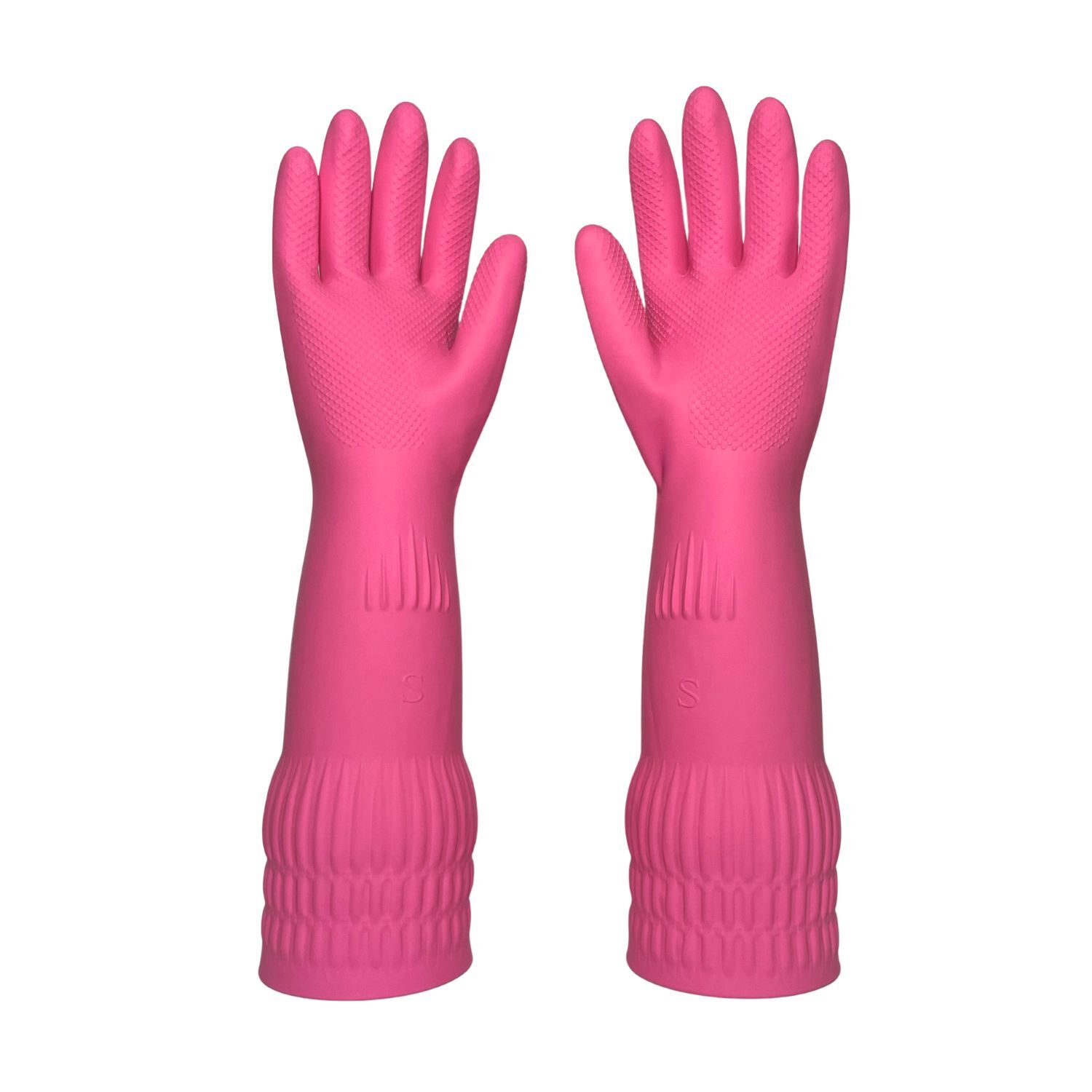 Heavy duty Reusable Long Rubber Dishwashing & Cleaning Gloves 3 or 6 Pairs