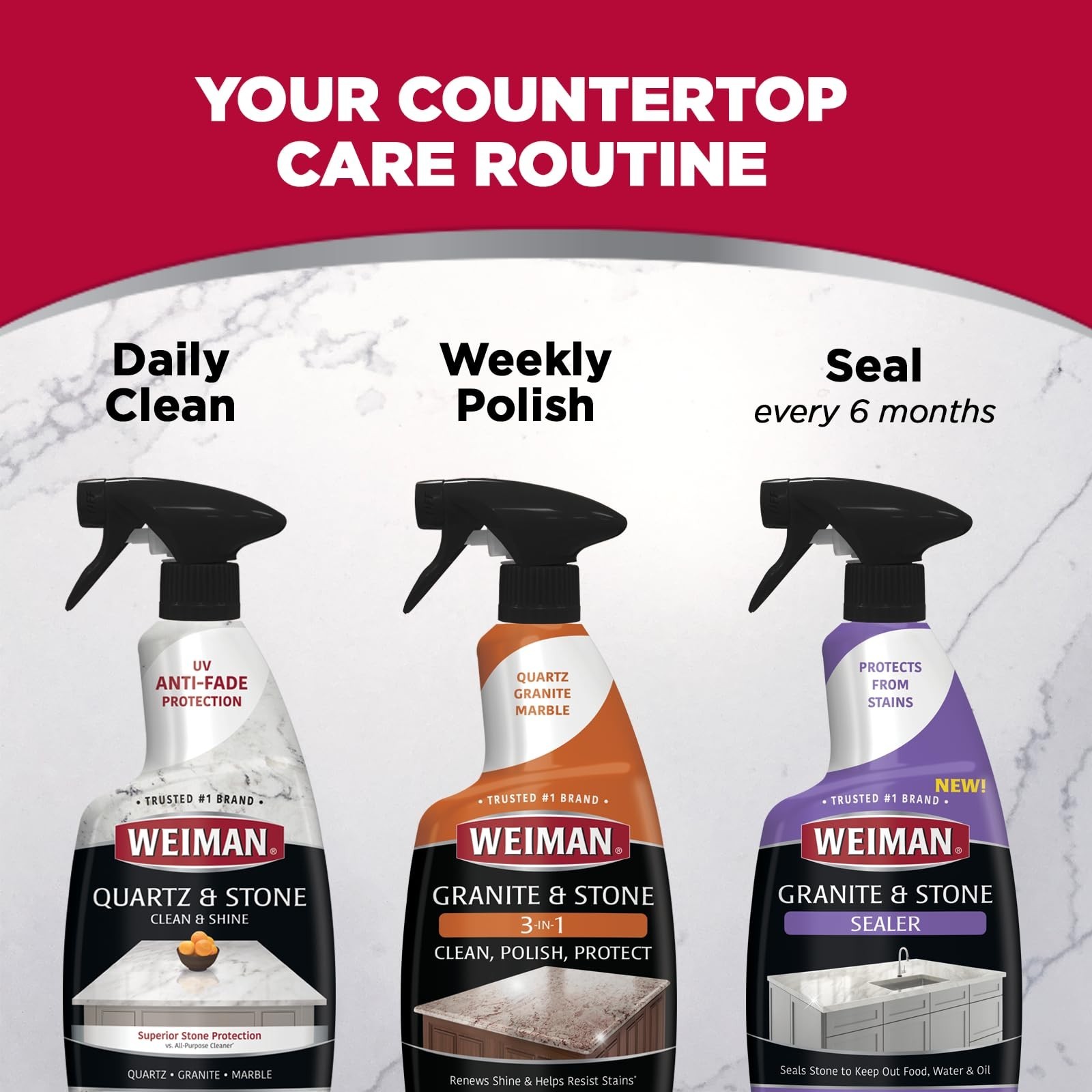 Weiman Quartz Countertop Cleaner and Polish – Clean and Shine Your Countertop…