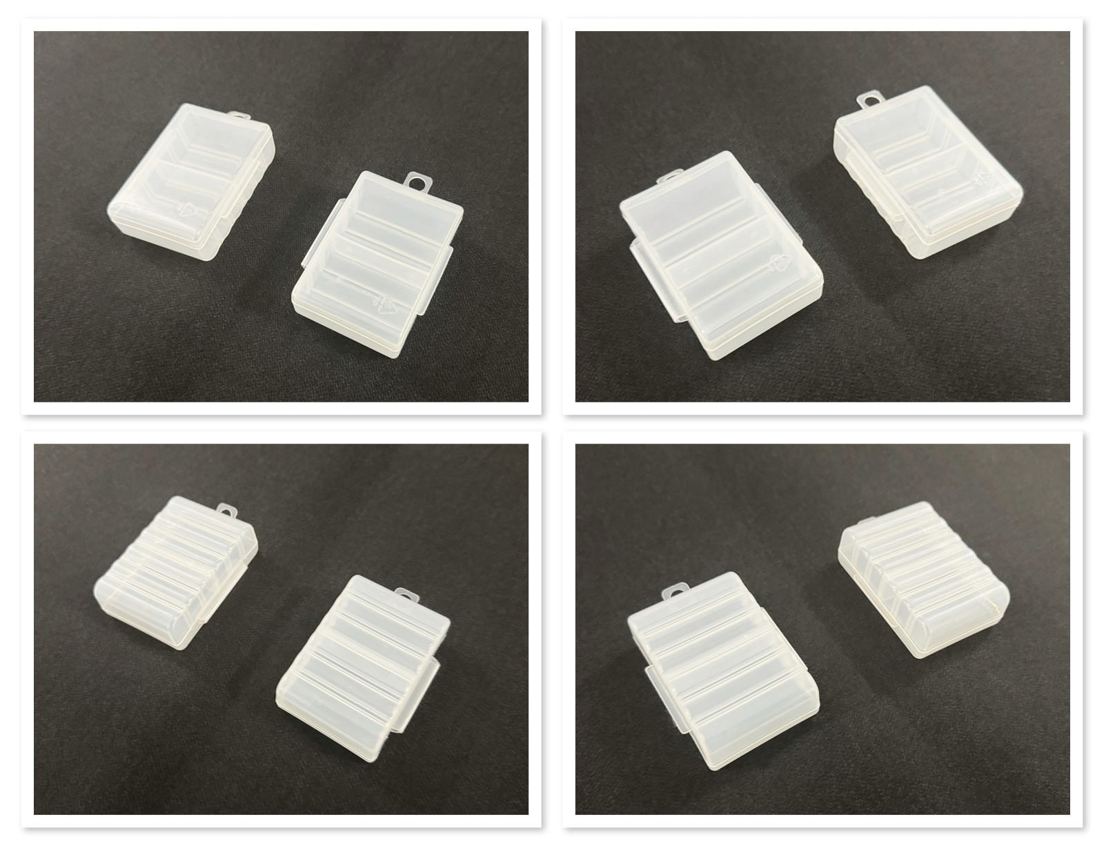 Triple AAA Battery Storage Box Case Holder in Clearview Color 12 Slot, 2QTY Set