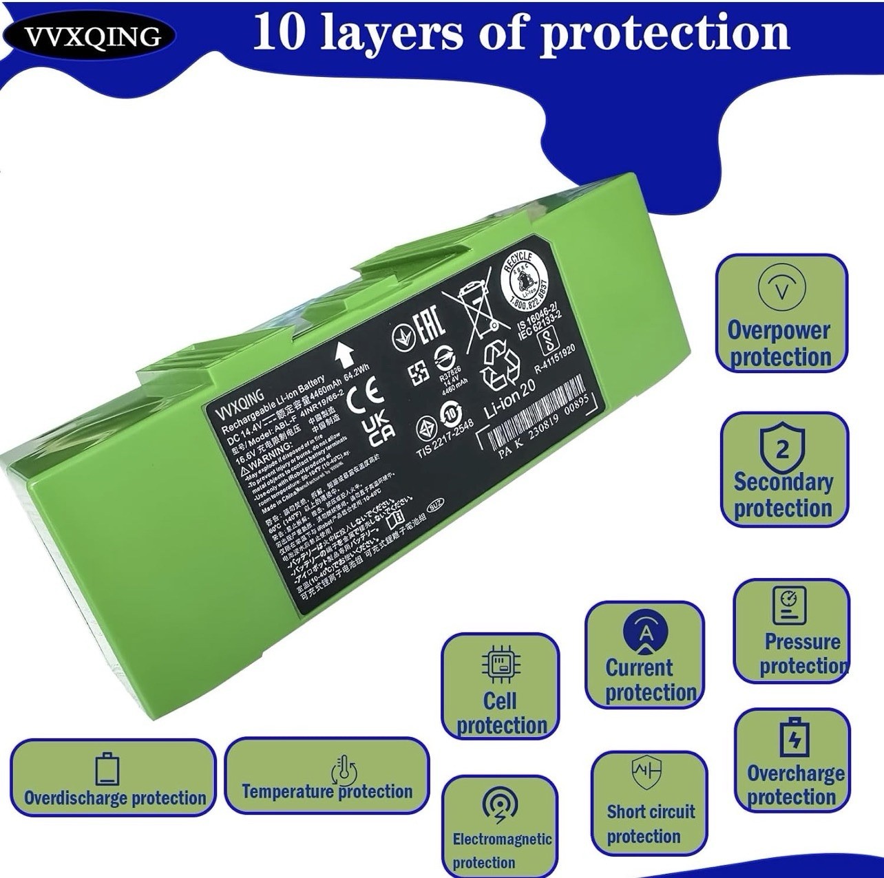 64.2Wh Genuine Battery ABL-F for iRobot Roomba i4 i5 i6 i7 i8 e5 e6 j5 j6 j7 j7+