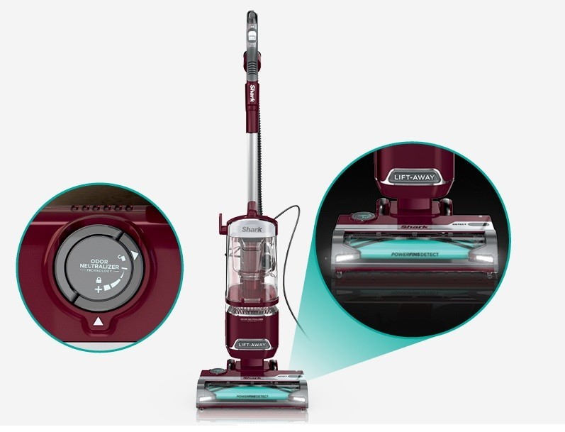 Shark Detect Lift-Away Upright Vacuum Pet-pro PowerFins Self-Cleaning Brushroll