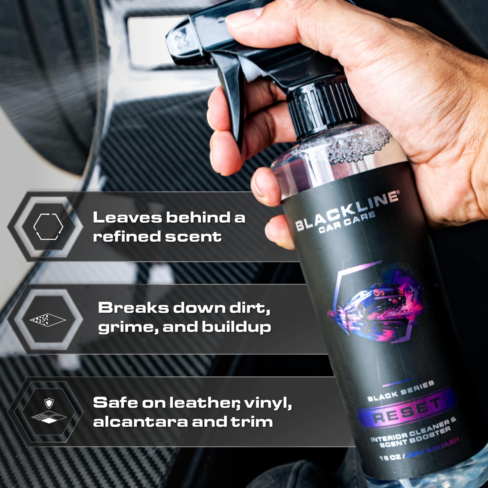Luxury Scented Leather Interior Car Cleaner Reset Deep Cleans & Deodorizes Al…