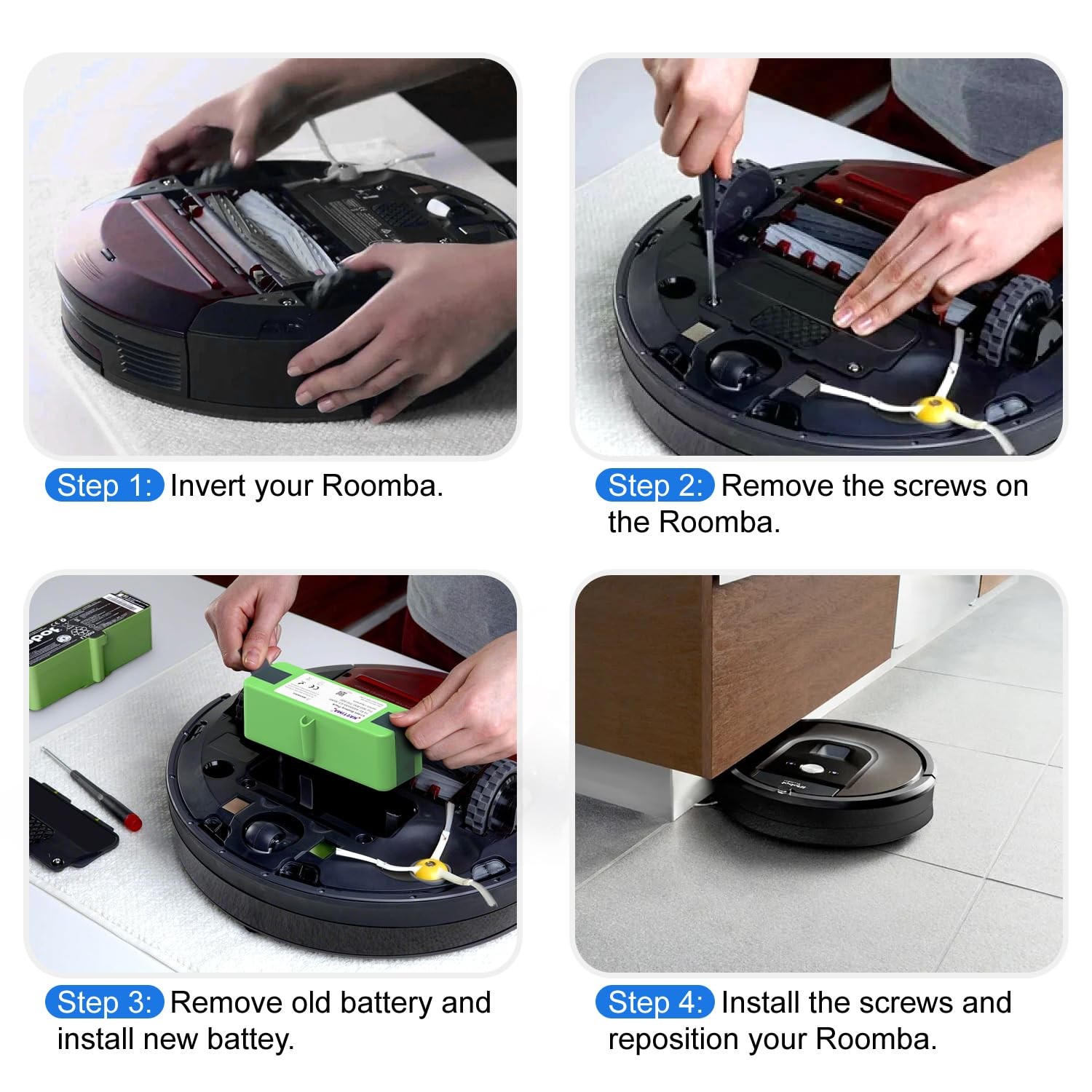 1800LI Battery Replacement for iRobot Roomba 960 980 805 690 694 981 970 965 …
