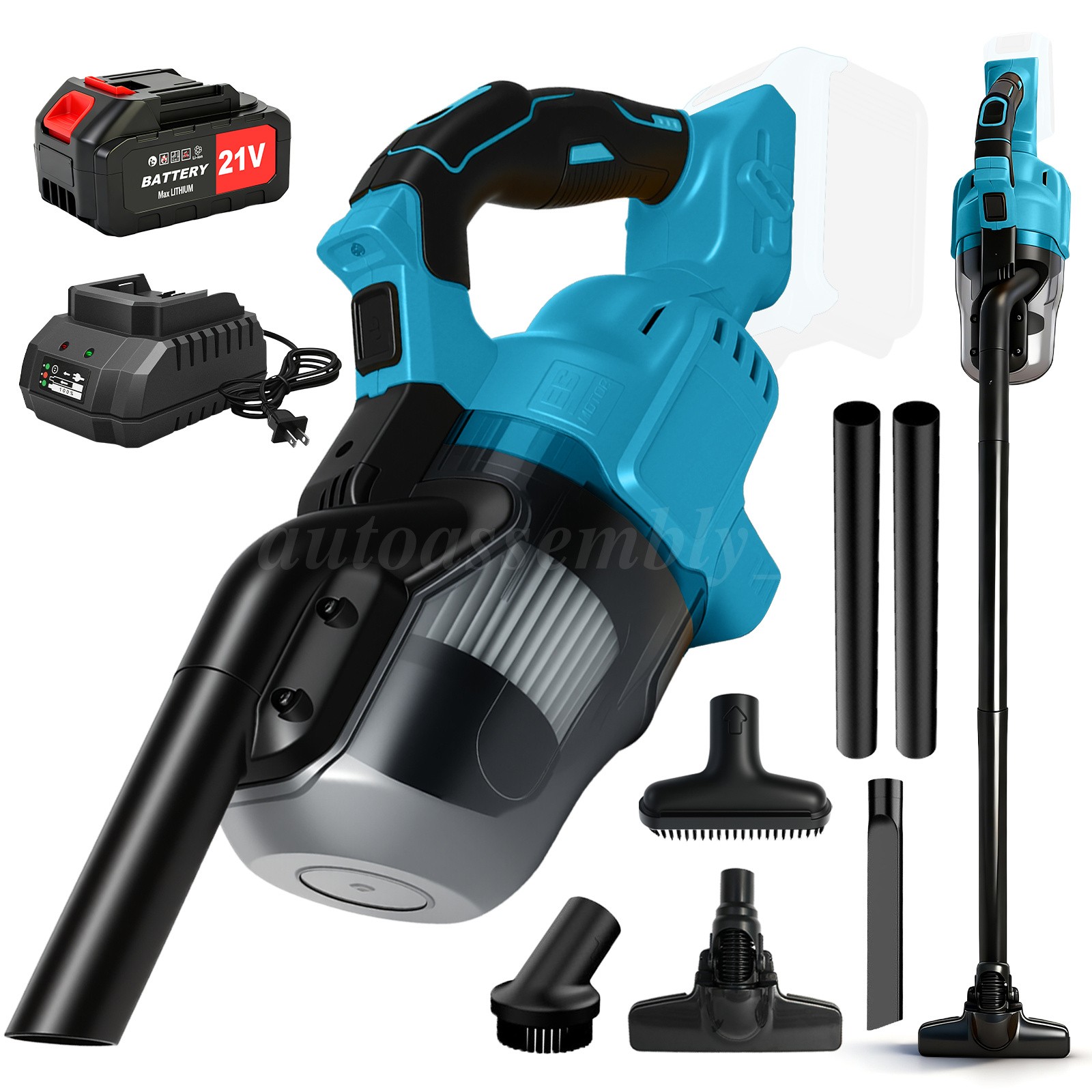 400W Cordless Handheld Vacuum Cleaner Portable Car Auto Home Wireless W/Battery