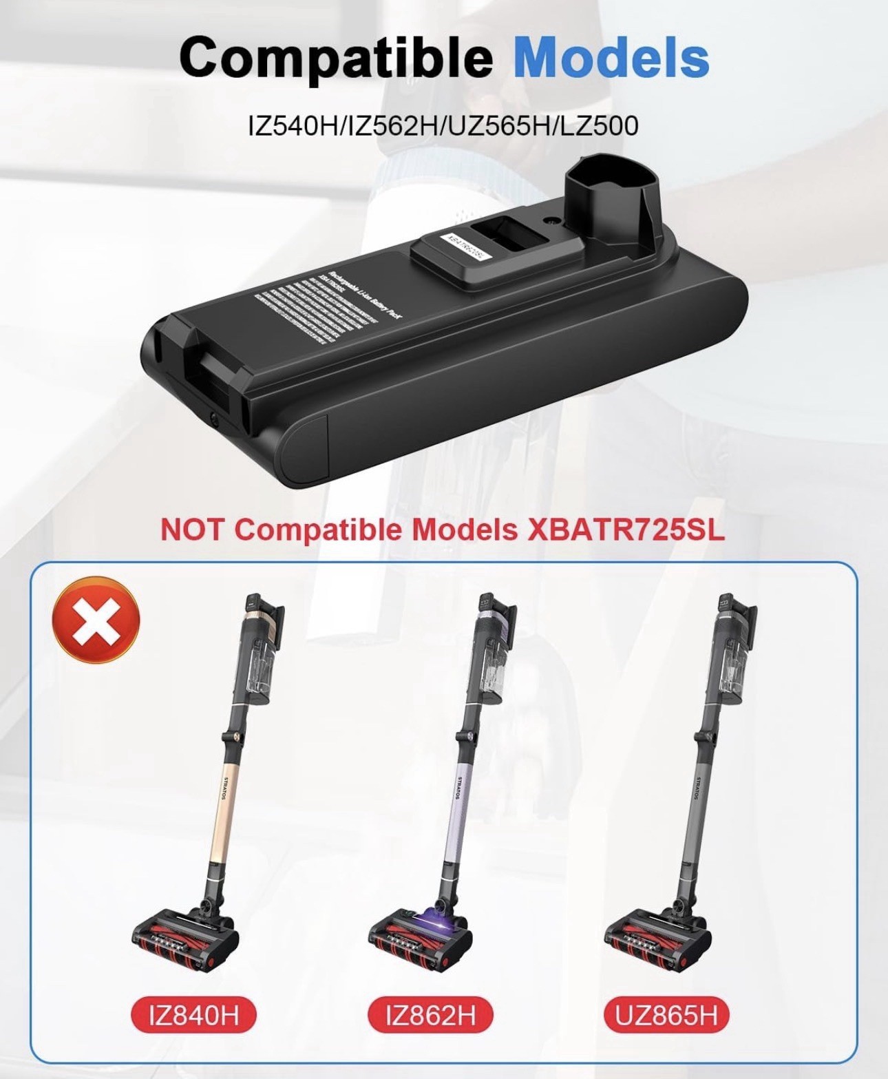 Compatible with XBATR620SL Shark Battery 75.6Wh IZ540H IZ562H UZ565H LZ500