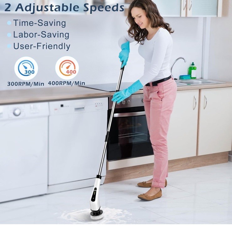 8in1 Electric Cleaning Brush Wireless Window Wall Cleaner Household Cleaner Tool
