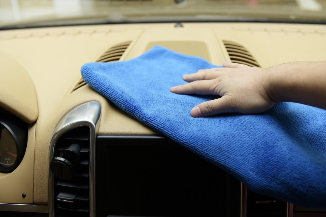 All-Purpose 16×16 Inch Microfiber Towels – Luxurious 340 GSM Car Cleaning 6 Pack