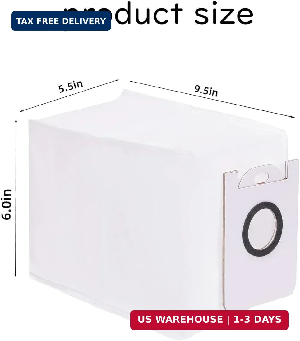 12 pack Vacuum bags Compatible with bobsweep Dustin & Orb-i Self-Emptying Robot