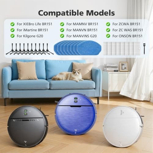 BR151 Robot Vacuum Replacement Parts for XIEBro Set B