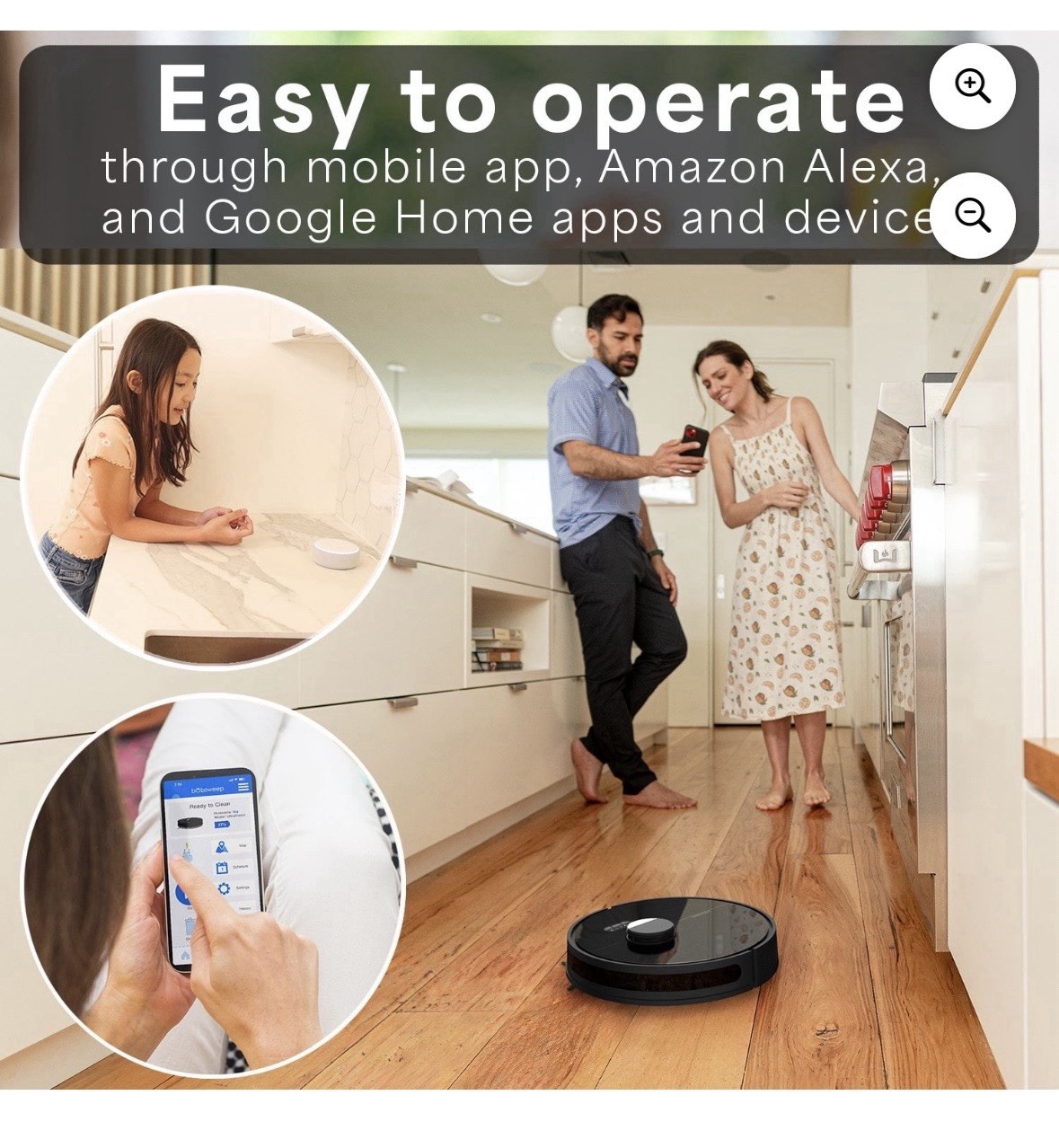 bObsweep Dustin Self-Emptying Robot Vacuum & Mop with 100-Day Dock