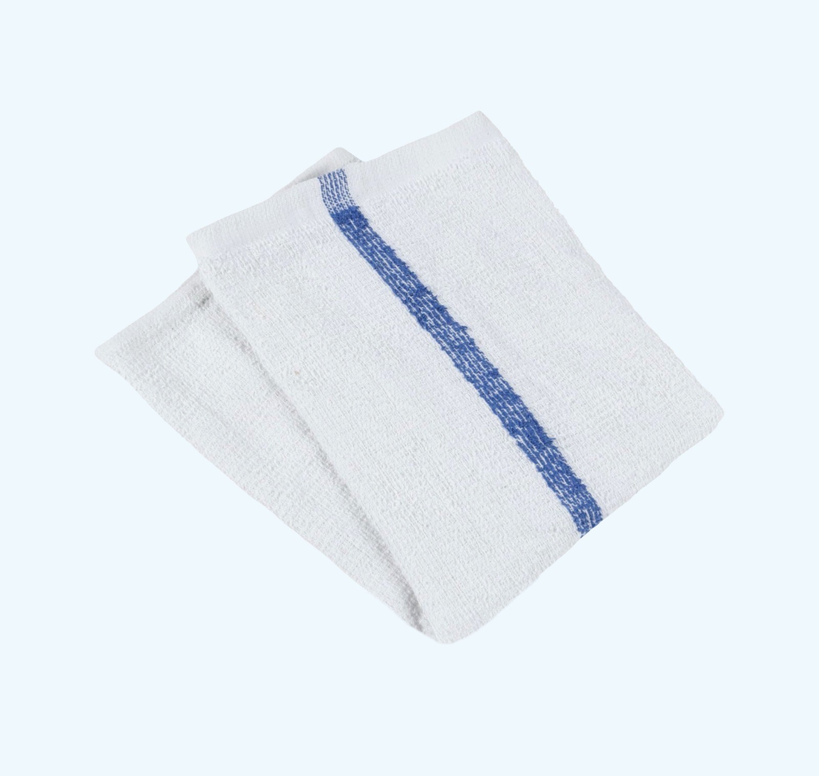 Bar Mop Towels 12 Pack Cotton 16×19 Kitchen Cleaning Blue Stripe