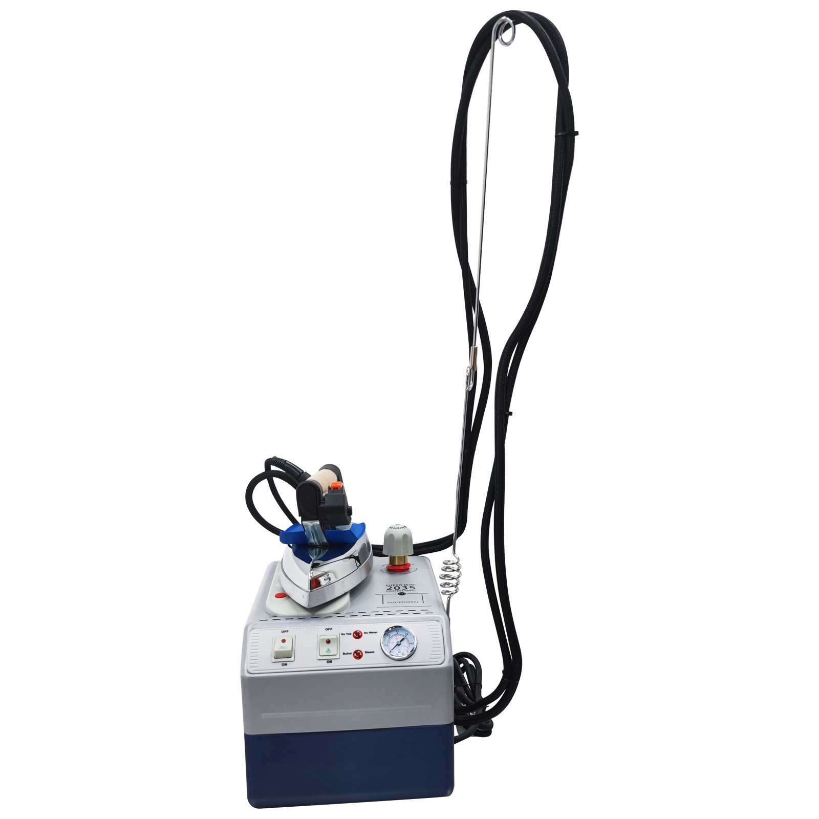 220V Industrial Steam Iron Curtain Electric Iron Boiler 3.5L/0.9Gal Tank 2.5Bar