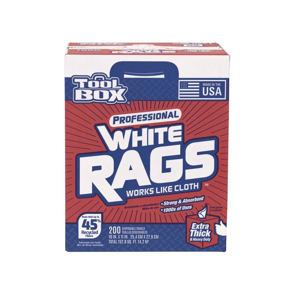 Professional White Disposable Painter’s Rags Natural Fiber 200 Sheets 10×11