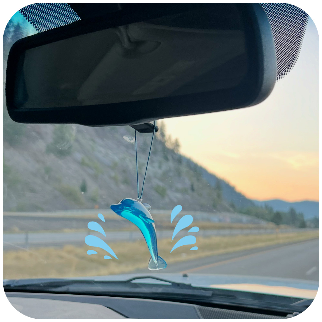 Blue Dolphin Car Air Freshener | Ocean Breeze Scent | Brand New |