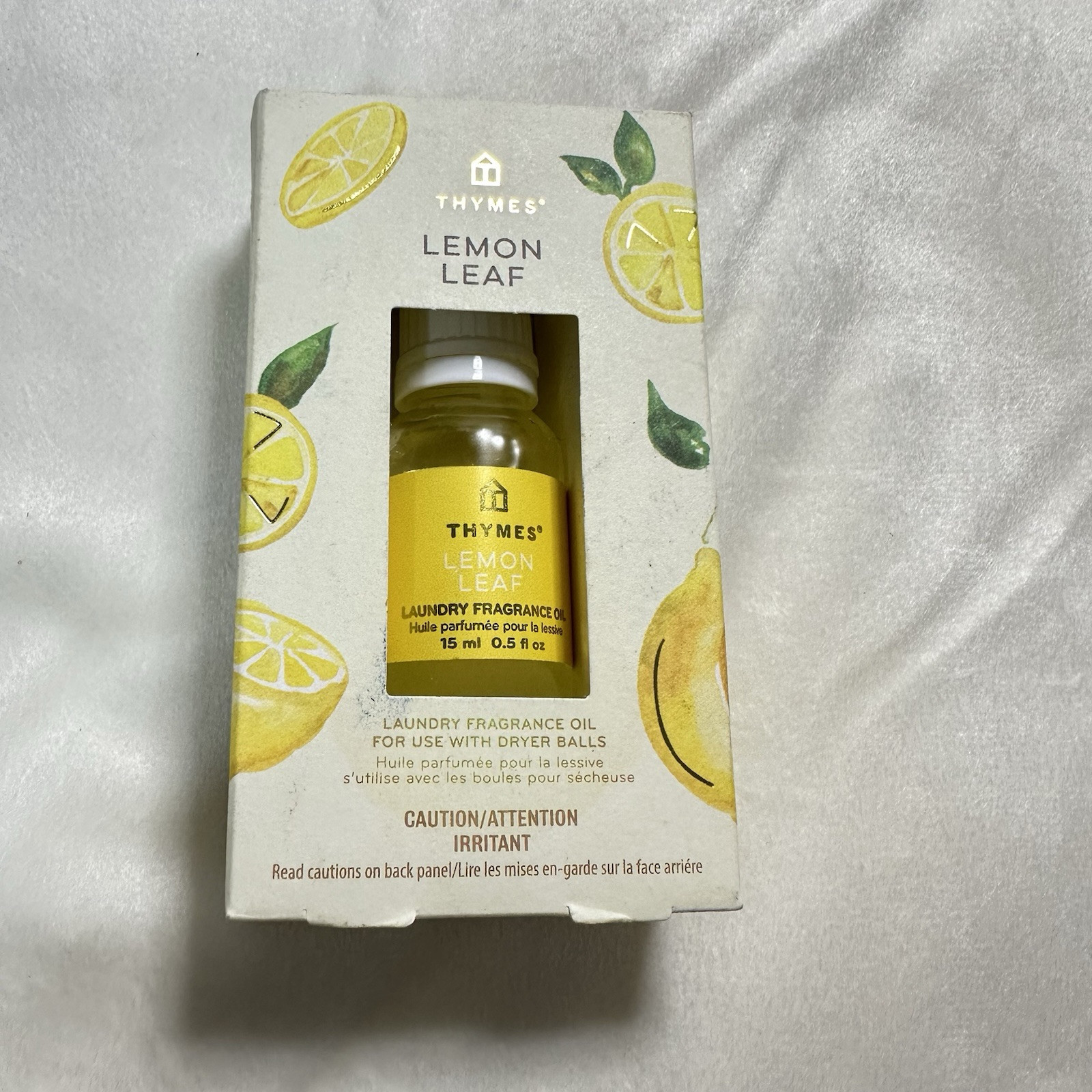 Thymes Lemon Laundry Fragrance Oil 0.5 Fl Oz