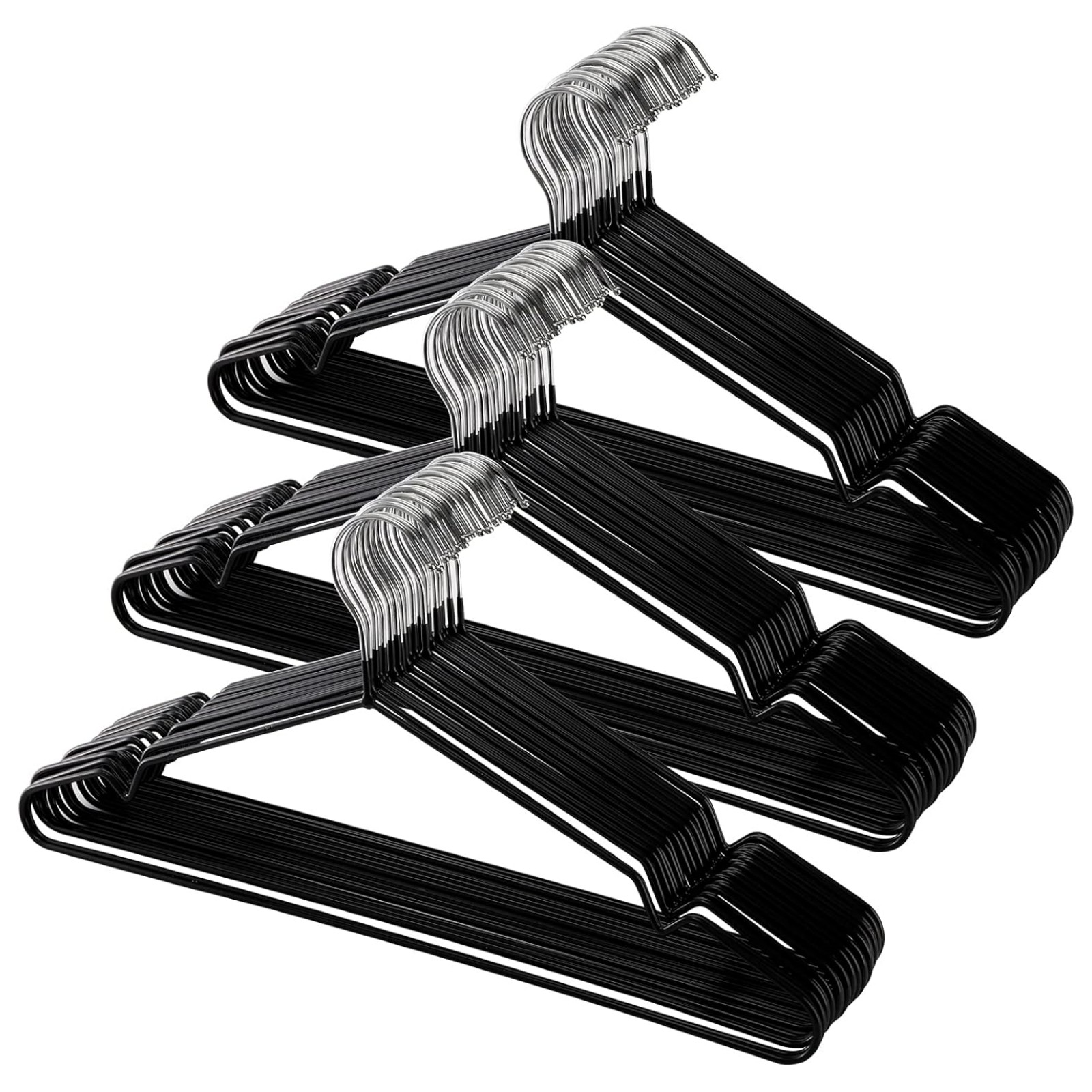 20-80Pcs Metal Wire Clothes Hangers 16″ Space Saving Shirt Coat Hanger Non-Slip