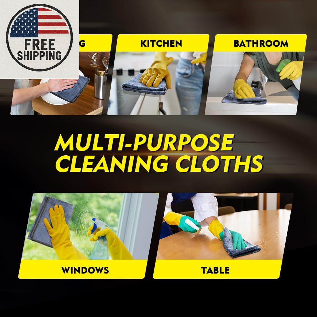 Microfiber Cleaning Cloth 12 Pack, 12.5 X 12.5 Inch Microfiber Towels for Cars,