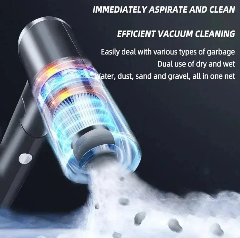 1pc Portable Wireless Car & Home Vacuum Cleaner 120W High Power – NEW