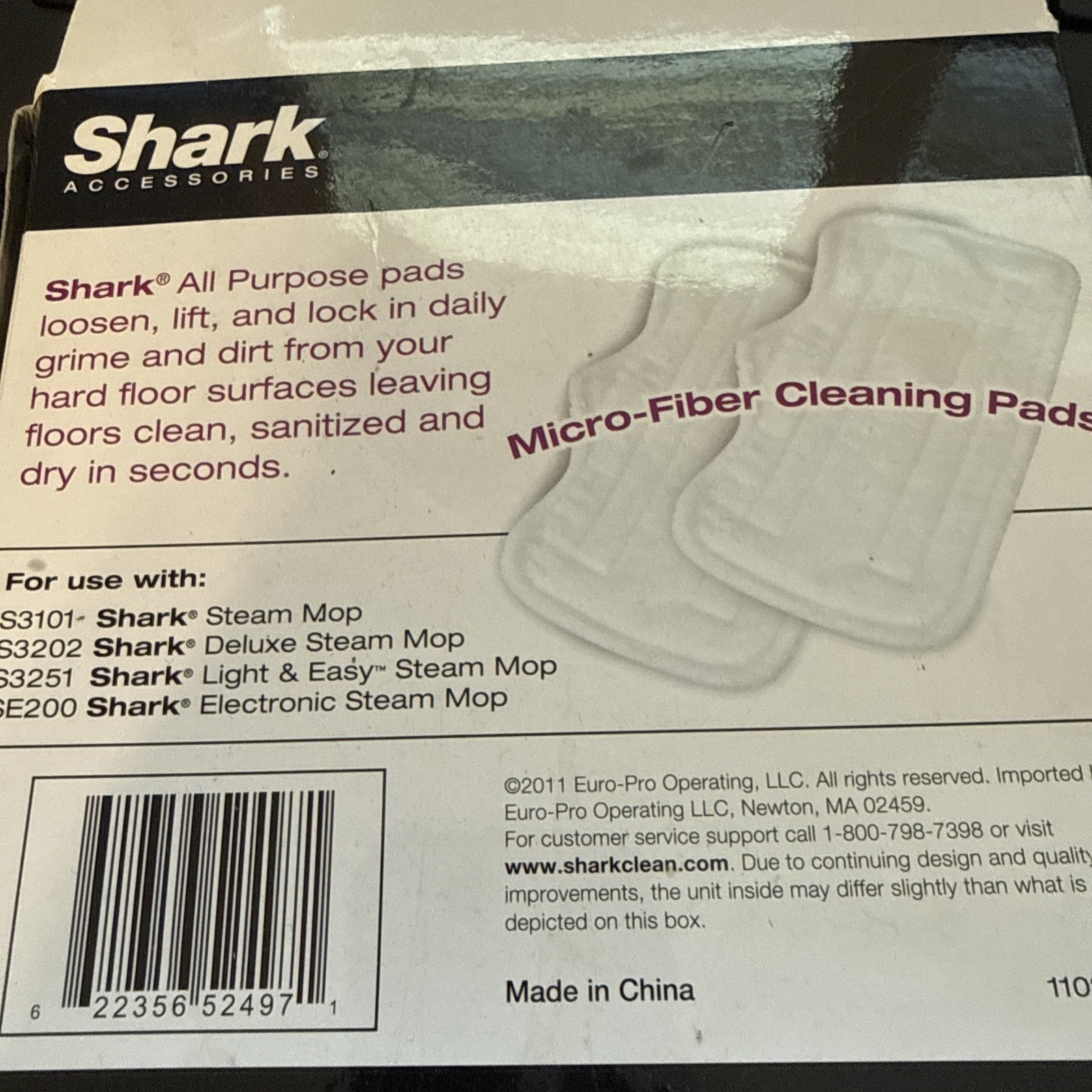 Shark Steam Mop Advanced Micofiber Cleaning Pads XT3101 New