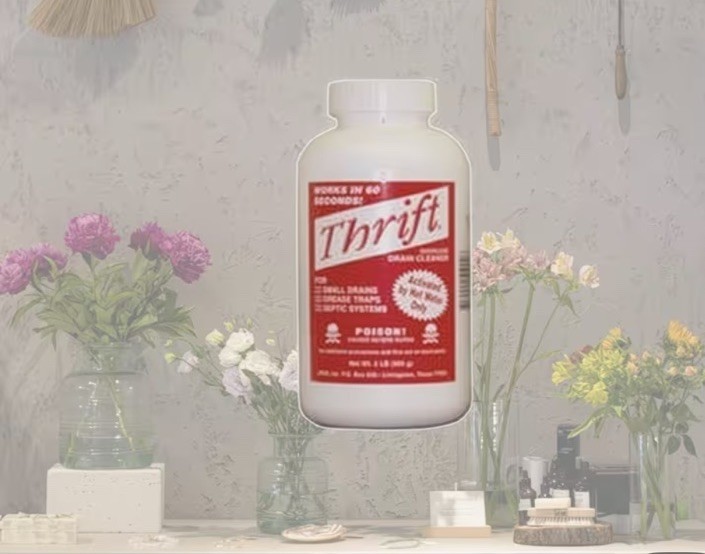 Thrift Odorless Powder Drain Cleaner 1 lb for Small Drains Grease Traps Septic