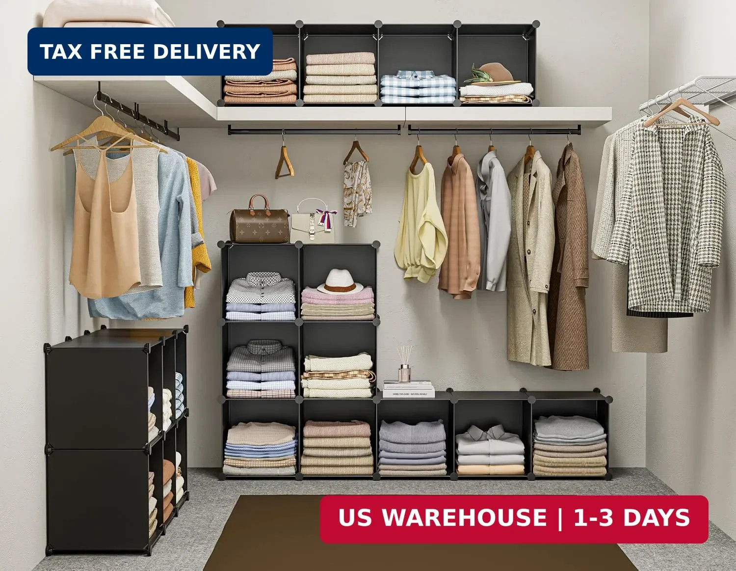 6-Cube Storage Organizer, Closet Organizer Storage Cabinet Shelf Bookcase Booksh