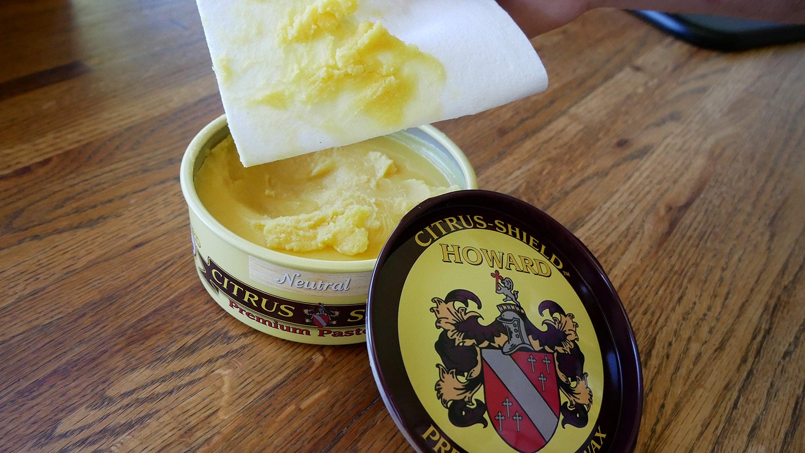 Howard CS0014 Citrus Shield Paste Wax, Wood Furniture Polish, Wood Cleaner, 1…
